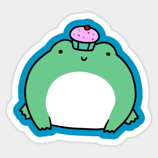 Cupcake Frog Sticker